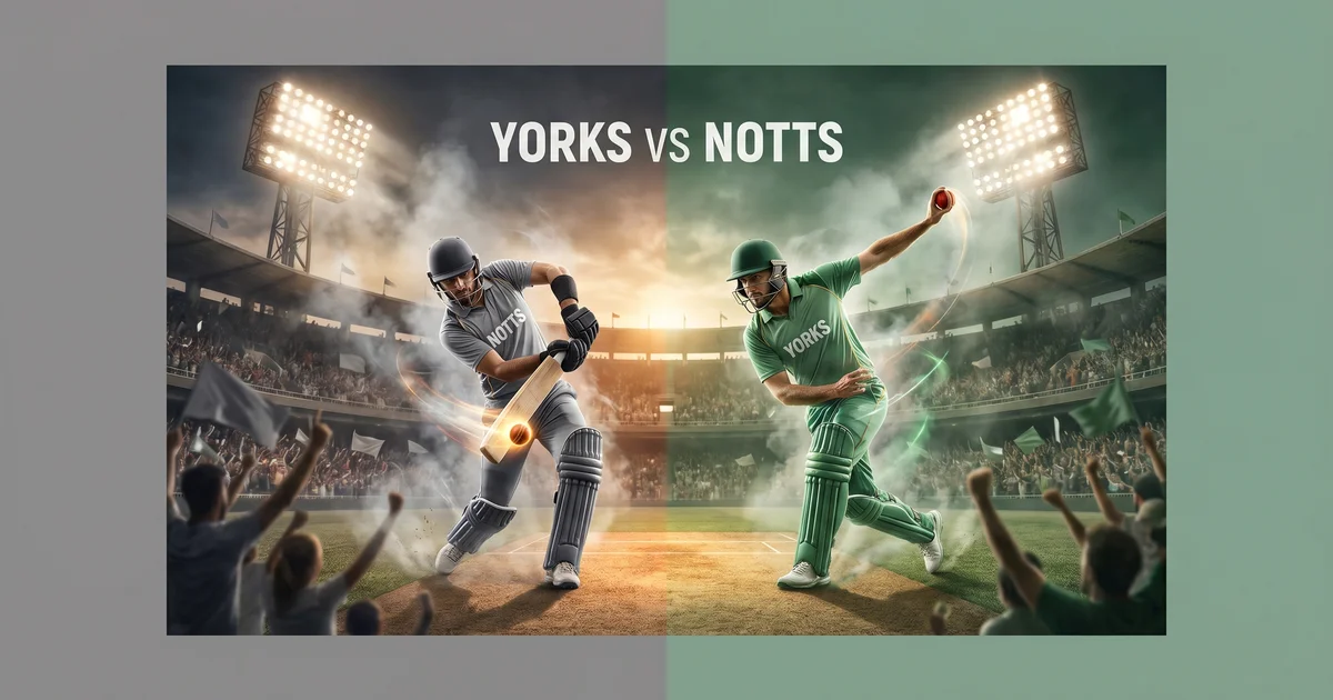 NOT vs YOR Dream11 Prediction, Playing XI, Pitch Report & Fantasy Picks | Vitality Blast T20