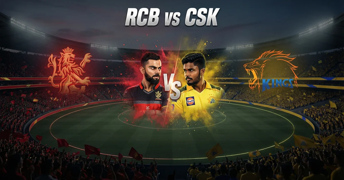 RCB vs CSK Dream11 Prediction, Playing XI, Pitch Report & Fantasy Winning Team - IPL 2026