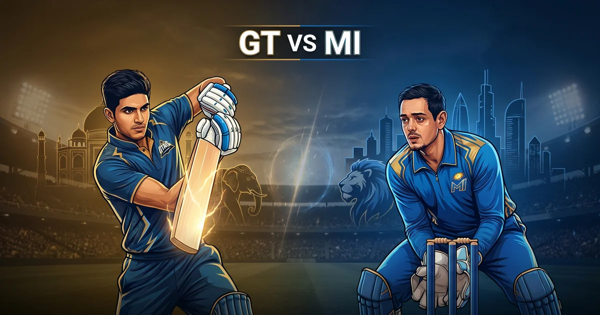 GT vs MI Fantasy Cricket Prediction, Pitch Report, and Playing XI - IPL 2026