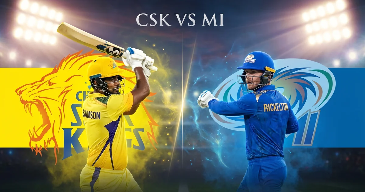 CSK vs MI IPL 2026 मैच प्रेडिक्शन: आज के मैच का सटीक पूर्वानुमान और फैंटेसी टिप्स 🏏