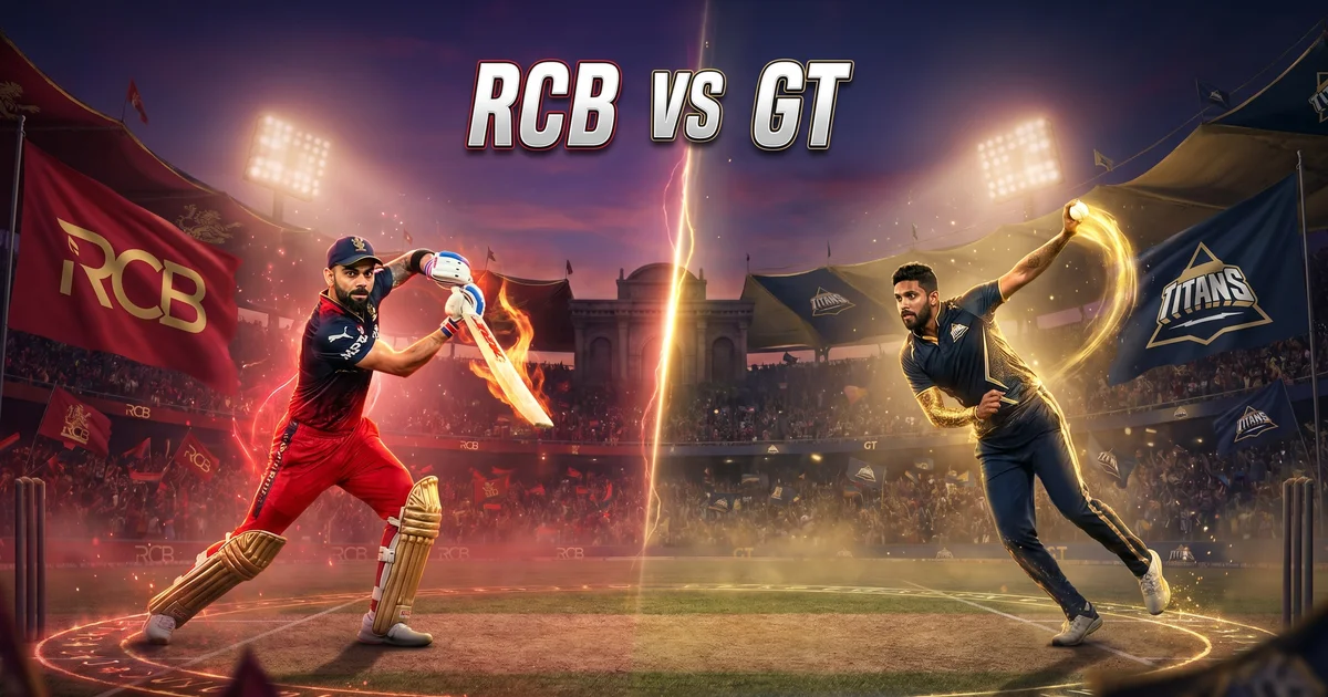 GT vs RCB IPL 2026 Match Preview: Pitch Report, Playing XI & Fantasy Tips