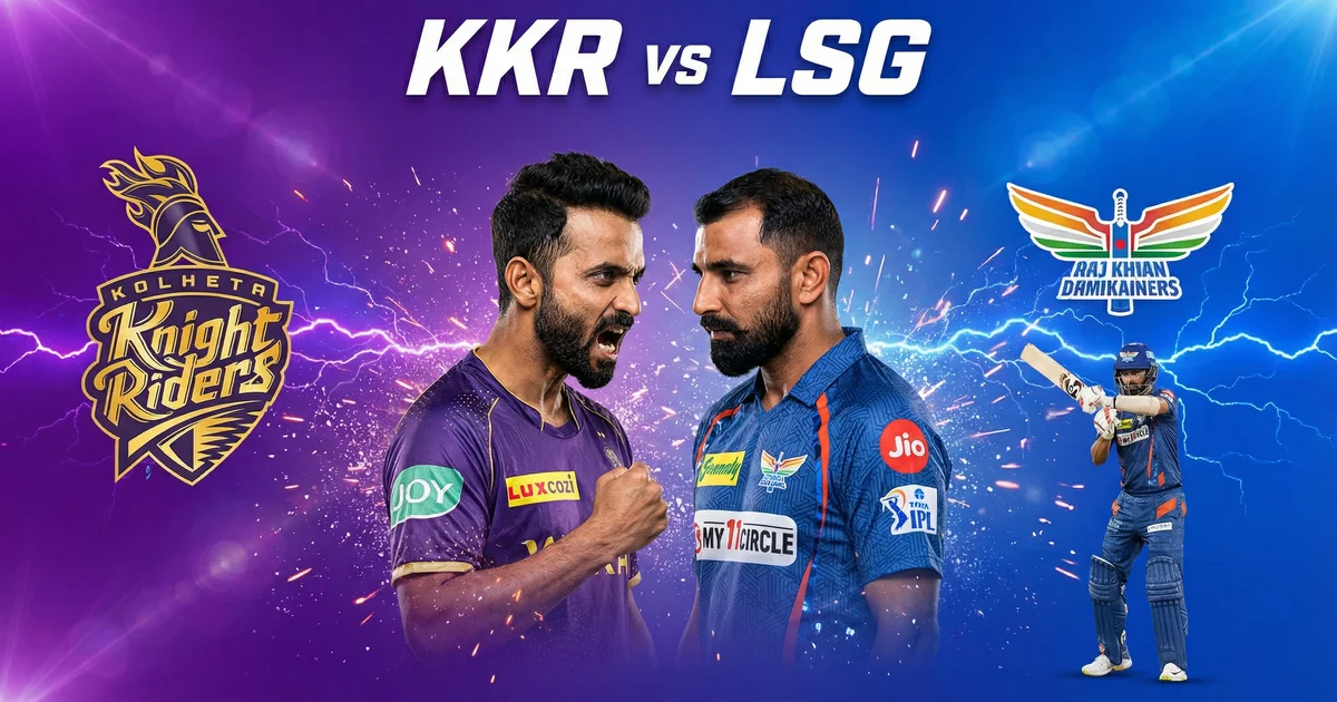 KKR vs LSG IPL 2026 Match Preview: Pitch Report, Playing XI & Fantasy Tips