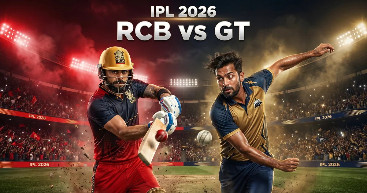 RCB vs GT IPL 2026 Match Prediction Today: आज के मैच का सटीक पूर्वानुमान और बेस्ट फैंटेसी टिप्स