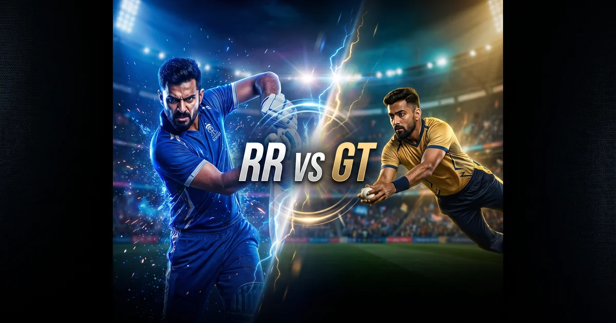 RR vs GT IPL 2026 Match Preview: Fantasy Cricket Tips, Playing XI & Pitch Report